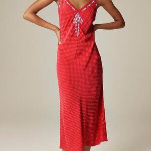 SOLD !!! NEW WITH TAGS J Crew x Rouje Red Midi Dress